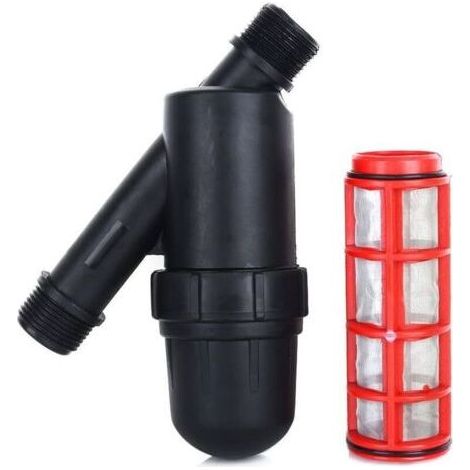 Filtre maille 3/4in Écran d'irrigation,Jardin Arrosage Métal Filtre Net écran en acier inoxydable,Filtre à l'eau conditionné pour jardinage l'Agriculture d'irrigation goutte à goutte pour pompe(Noir) (1/5)