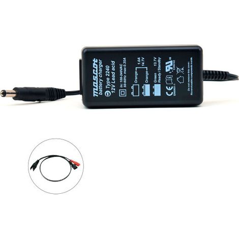 Mascot - Chargeur plomb 12V/1A 110-230V Mascot 2240 (Intelligent) Faston 6.35