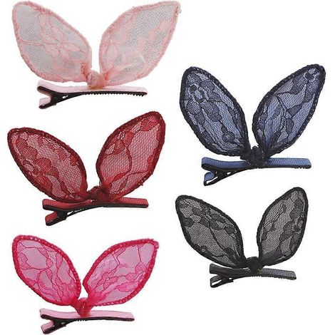 Pinces à cheveux charmantes et originales en forme d'oreilles de lapin, accessoires exquis pour les cheveux des filles et des enfants, pinces crocodile pour maintenir les cheveux fins, parfaites pour (1/4)