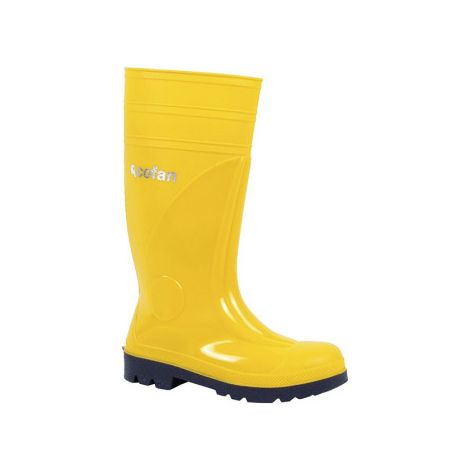 Bota de Agua Alta de Seguridad S-5 en Varios Colores y Fabricada en PVC - Tallas de 38 a 48 47 Amarillo