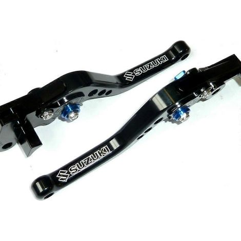 Aplicable a SUZUKI 250 V-STRO 2018-2021 MANETAS DE FRENO Y EMBRAGUE CORTAS NEGRAS PARA CARRETERA, PISTA Y COMPETICIÓN (()) (1/5)