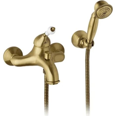 Badewannenarmaturen mit Brause Bronze Retro