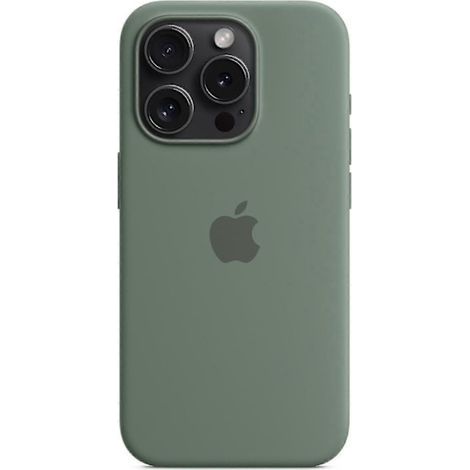 Silikonhülle – Kompatibel mit iPhone 15 Pro – Stoßfester Schutz – Erhöhte Ränder für Display und Kamera – Magnetisch – Grün (1/5)