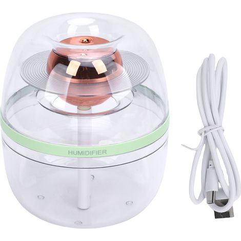 Petit humidificateur portable 3L double buse – Silencieux clair USB bureau veilleuse chambre voyage bureau maison vert, humidificateur (1/5)