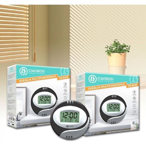 Linq - Orologio Da Parete Tavolo Digitale Display Lcd Sveglia Misura Temperatura Tx-8416 - (1/3)
