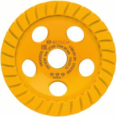 Bosch Diamanttopfscheibe Best for Universal Turbo, 125 x 22,23 x 5 mm, gelb (1/4)