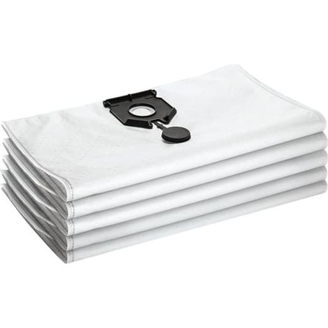 Sacs filtrants Kärcher pour aspirateurs (lot de 5) - compatibles avec les modèles Kärcher NT 50/1 Tact Te M, Professional NT 40/1 Tact Te L et NT 50/1 Tact Te L. (1/5)