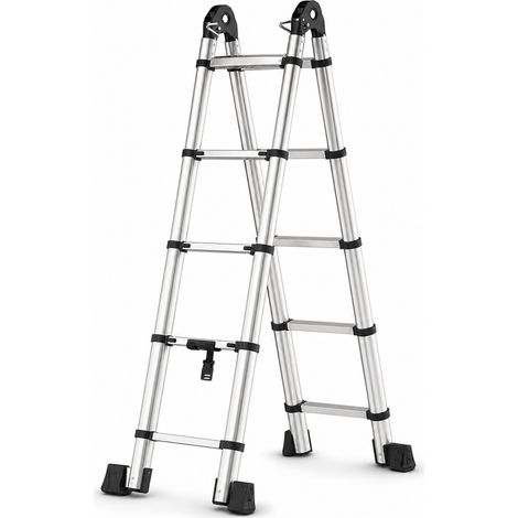 Folding Telescopic Aluminium Ladder 2.1 2.1 m for Home (1/5)