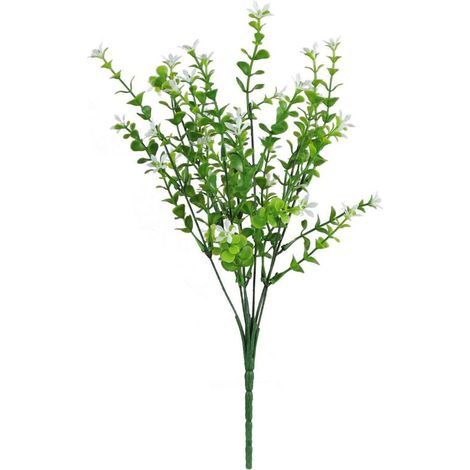 Fleurs artificielles de lys calla, arbustes en plastique, fleurs blanches, décoration végétale pour jardin, porche, rebord de fenêtre-AquaForge (1/5)