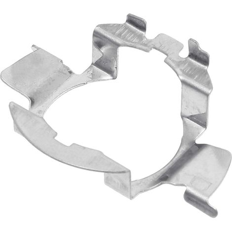 Adaptateur de fixation d'ampoule de voiture H7, lot de 4 clips argentés (1/5)
