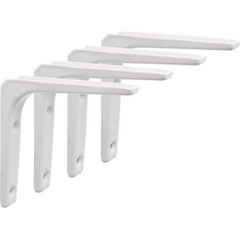 – Équerre de fixation murale 100mm x 100mm – Acier haute qualité avec peinture antirouille – Lot de 4 équerres charge lourde pour déco industrielle (1/5)