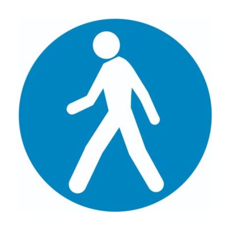 Panneau, avec pictogramme : Piétons, Auto-adhésif, en PVC ( Prix pour 1 )