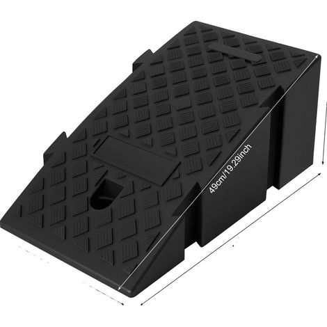 Rampes en plastique, construction robuste, accès facile, noir (1/2)
