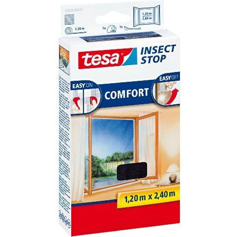 MOSQUITERA PARA VENTANA TESA NEGRO 1,2m x 2,4m CONFORT (1/4)