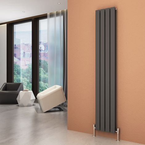 ELEGANT Anthracite 1800 x 300mm Vertical Radiator Double Flat Panel Designer (Premium Mild Steel, Rust - Proof and Durable) (1/7)