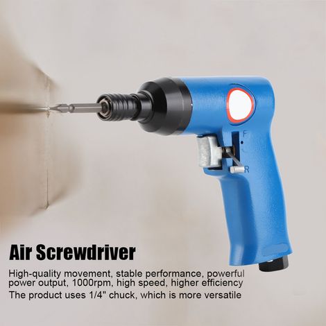 Tournevis pneumatique 1/4'', outil de type pistolet, poignée d'embrayage, réversible, 1000 tr/min (1/5)