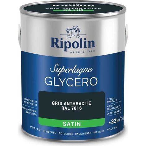 Ripolin Superlaque Glycéro Satin Grau Anthrazit 2 L