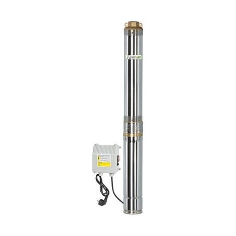 Ribimex – Pompe immergée inox 750W – 14 turbines pour grande profondeur – Débit élevé pour irrigation et alimentation – Installation diamètre 90mm
