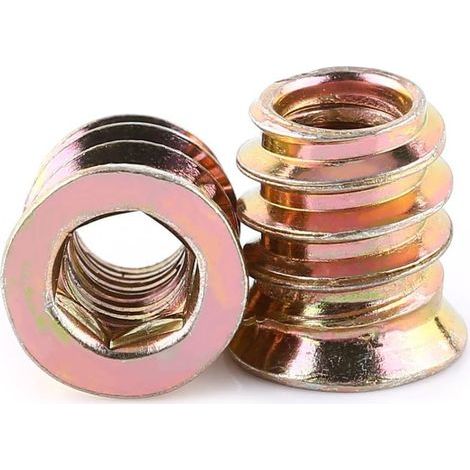 Pack de 20 pièces M6/M8/M10 Écrou hexagonal fileté en alliage de zinc, Écrous d'Insert en alliage de zinc Assortiment (M613mm)