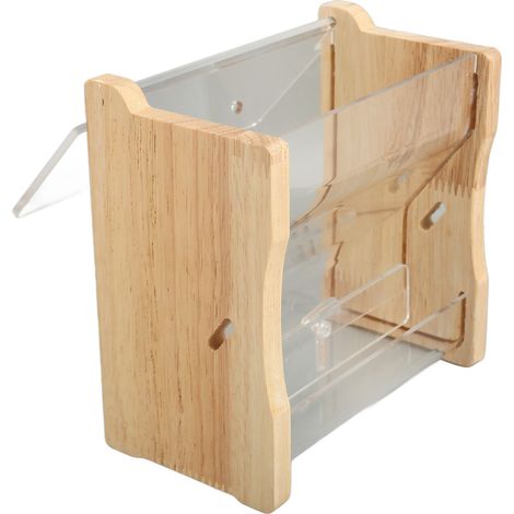 Mangeoire automatique grande capacité en acrylique transparent pour poussins, perruches, calopsittes et cailles - 15 x 7,8 x 14,2 cm / 5,9 x 3,1 x 5,6 pouces (1/5)