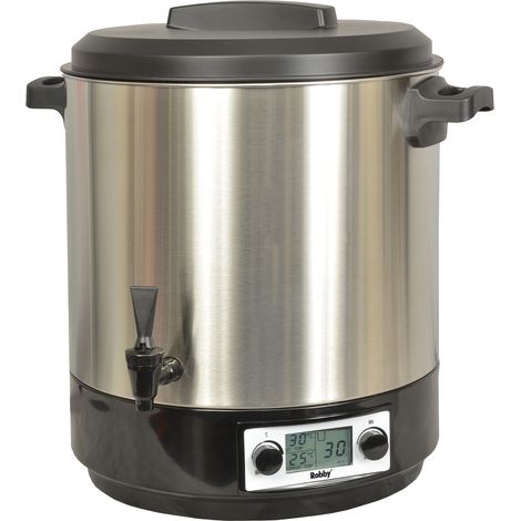 Robby – Stérilisateur de bocaux électrique 31L 2000W – Cuve inox avec robinet de vidange – Minuterie 120 min – Thermostat 100°C