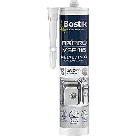 Bostik Msp 116 Métal/inox Colle Mastic Polymère Métal/inox - Bostik