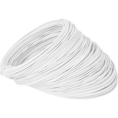 Attaches en fil de fer galvanisé blanc, fabriquées à la main, pour branches de vigne, 0,55 mm, 100 mètres (1/5)