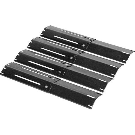 30cm à 53,3cm Plaques Tentes Chauffantes de Barbecue Réglable en Porcelaine Emaillée pour Barbecue Grill à Gaz Charbroil, Nexgrill, FirePlus, Brinkman, Backyard Barre Aromatisante, Lot de 4 (1/5)