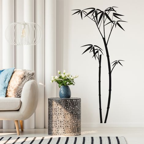 Sticker Mural - Bambou - 27x57 cm - Noir (1/3)