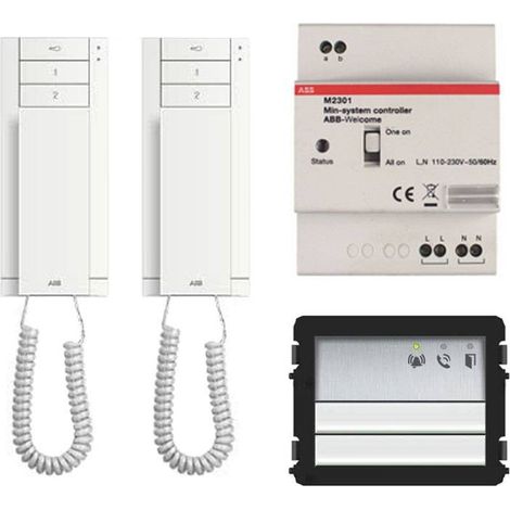 Kit Citofonico bifamiliare ABB WLK203X  2 fili