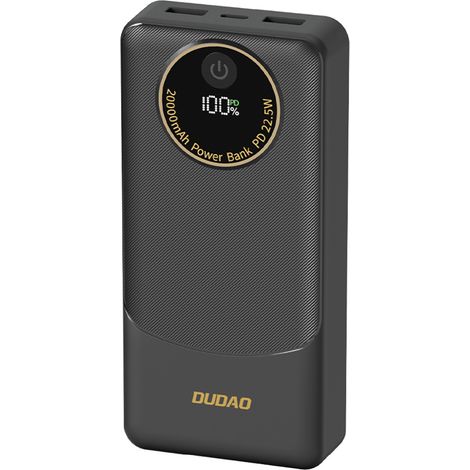 Dudao K12Pro Powerbank 22.5W PD 20000mAh USB-A, USB-C - Schwarz (1/5)