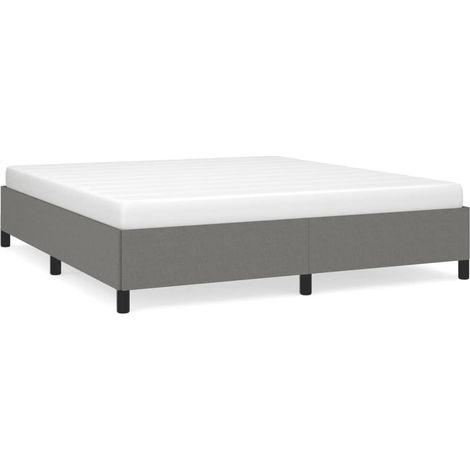 Maison Exclusive - Bettgestell ohne Matratze Dunkelgrau 180x200 c