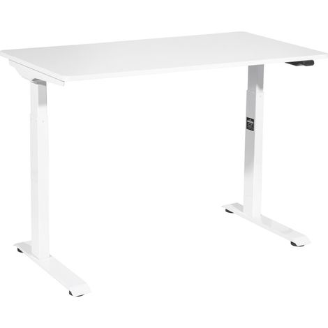 Dellonda DH56 Single Motor Ultra-Quiet Adjustable-Height Electric Sit/Stand Desk - White Desktop