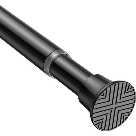 Tringle à rideau sans perçage - 78-194 cm - Diamètre : 22 mm - Noir (1/5)