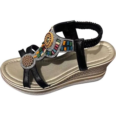 Sandalias de verano informales para mujer con tacón grueso. (1/5)