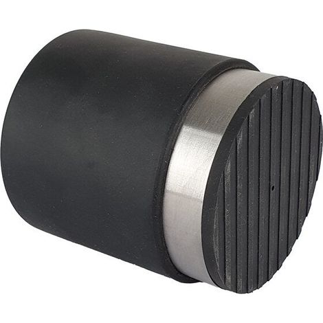 ALPERTEC Türstopper aus glattem schwarzem Stahl, Durchmesser 8,5 x H 10 cm ALPERTEC