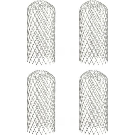 4x Protections gouttière flexibles en maille métallique fendue pour tuyaux de descente ronds et carrés, couvercles de tuyaux de descente pour gouttière, protection filtre de tuyau descente (1/5)