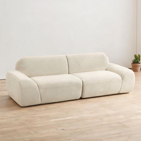Canapé en chenille Polyester mousse 244 x 95 x 70 cm (1/5)