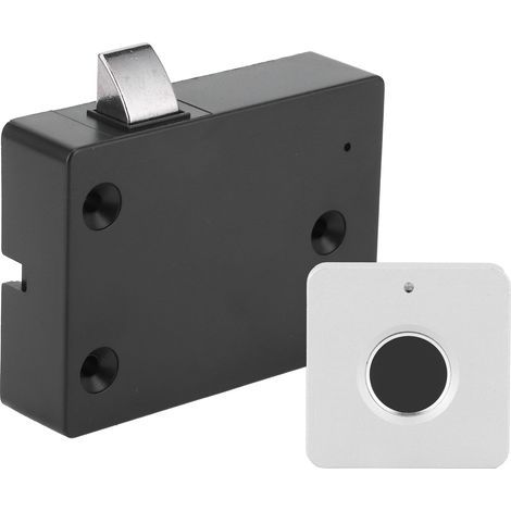 Intelligente elektrische Möbelschlösser aus Aluminiumlegierung, silbernes Fingerabdruck-Diebstahlsicherungsschloss, kompaktes Vorhängeschloss für Schubladen und Schränke