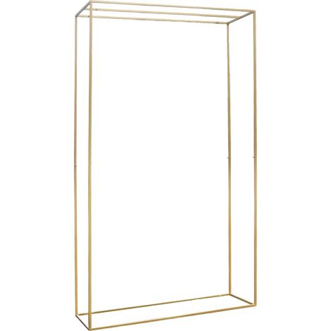 Arche de Mariage, Cadre Métallique, Facile à Assembler, XL, Or (1/2)