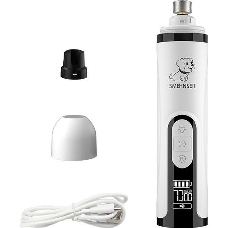 Moulin à ongles pour chien – Silent Groom Pro Coupe-griffes électrique rechargeable USB-C, lime à ongles pour chiens et chats de petite, moyenne et grande taille (1/5)