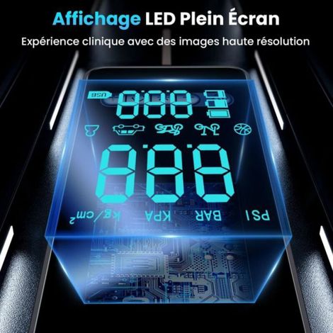 Compresseur À Air - 150 PSI - 40 L Min - Écran Numérique - Batterie 4000 M Ah USB C - Pour Voiture Vélo Bouée - 1 Pièce (1/4)