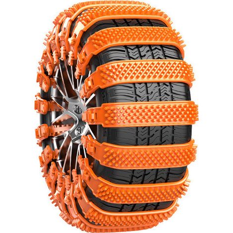 8-teiliges Universal-Schneekettenset für Pkw, Lkw, SUVs, Schnee und Matsch (orange)