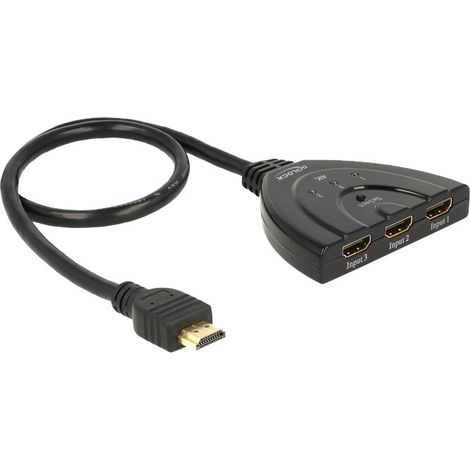 Switch HDMI 3 vers 1 - version 2.0 (4K 60Hz HDR) - 0,60 mètres (1/4)