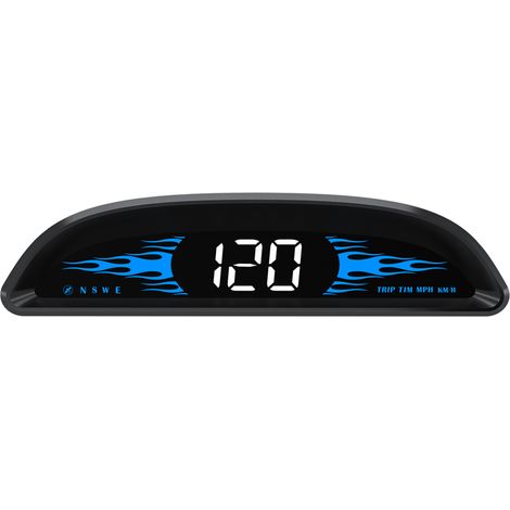 Affichage tête haute de voiture Compteur de vitesse de navigation GPS numérique Écran double système avec vitesse/temps/direction/kilométrage Alarme de survitesse du véhicule Fatigue au volant (1/5)