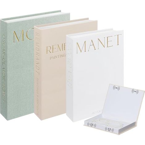 livres décoratifs pour décoration de la maison avec fermeture magnétique, boîte de rangement table basse, étagères, bureau (vert menthe (1/5)