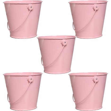 Seaux galvanisés, mini seaux en métal avec poignées pour pots à succulentes créatifs, décorations de fête étanches et antirouille (1/4)