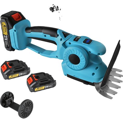 Elektrischer Heckenschneider, kabelloser Betrieb, Hochleistungsbatterie, Blaue 9 Zoll (1/2)
