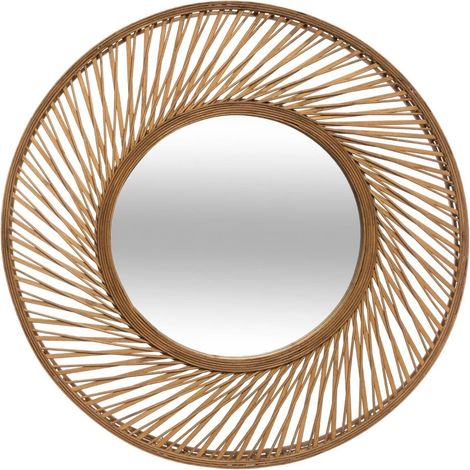 Miroir Rond en Bambou 72 cm - SILUMEN (1/3)