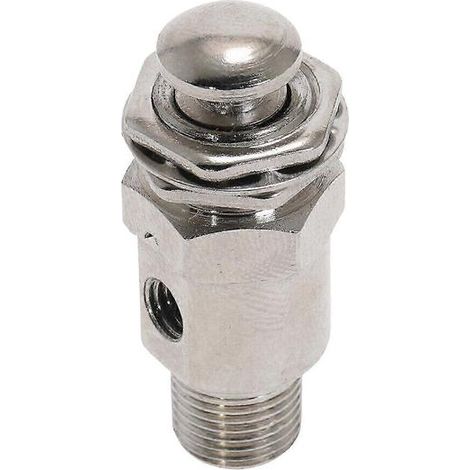 Vanne à bouton-poussoir pneumatique TAC-3P, 2 orifices, filetage 1/8". (1/4)